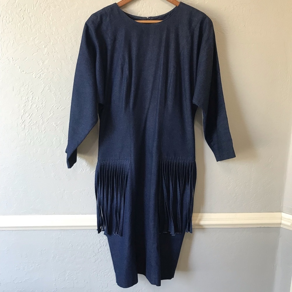 Vintage Fringe Jean Dress Jody Van Amburgh